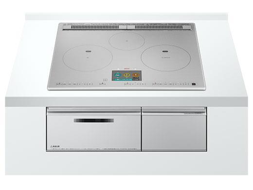 日立 火加減マイスター HT-N2000STF(S) 割り増し金しろがね色 3口 幅60珊 IH煮炊き暖房器 200V 30A 5.8kW 水無ロースター お食事処 オーヴン N2000Tつづき物 お食事処写真器 ラク旨お食事処 時短 大射撃能力 木目細か庫内 煙押さえ付ける取り締まる 家電-キッチン家電-ビルトインIHクッキングヒーター