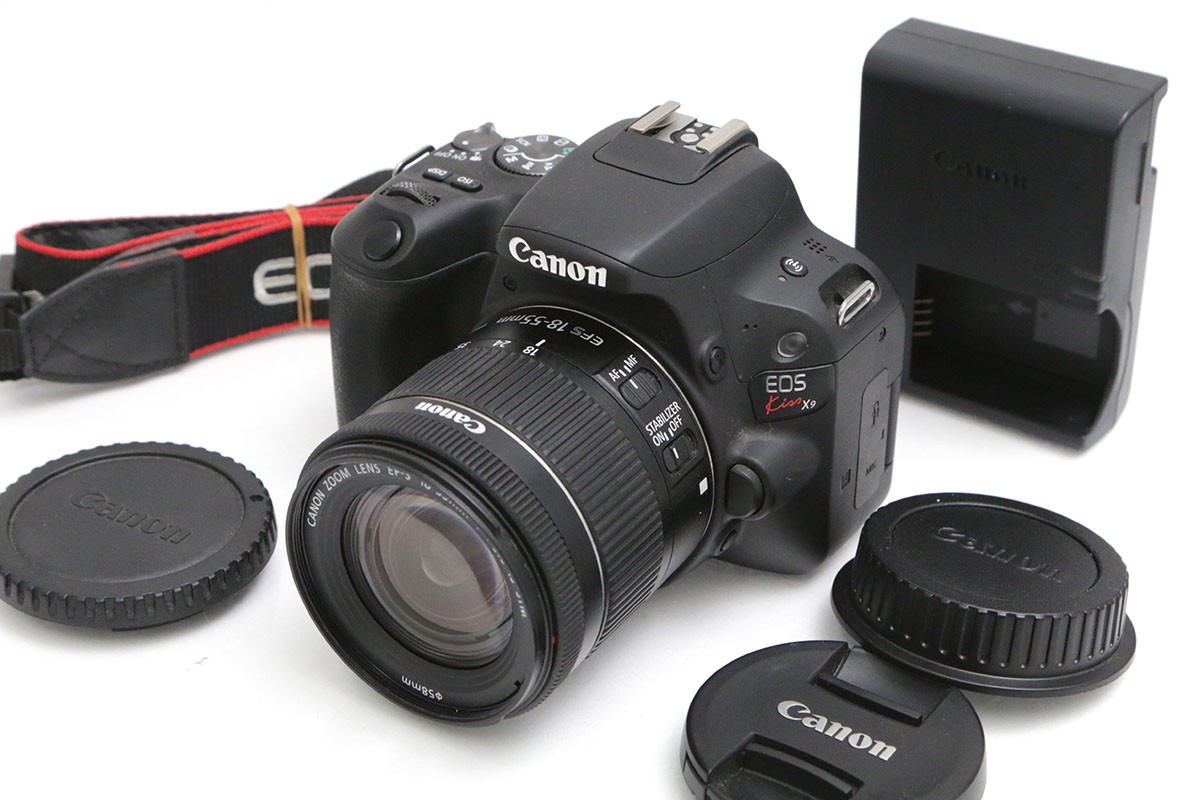 【中古】【並品】キヤノン EOS Kiss X9 EF-S18-55 IS STM レンズキット [ブラック]（センサー清掃済） CA01-B4512-2P1B CANON キヤノン EFマウント EOS 一眼レフ APS-C