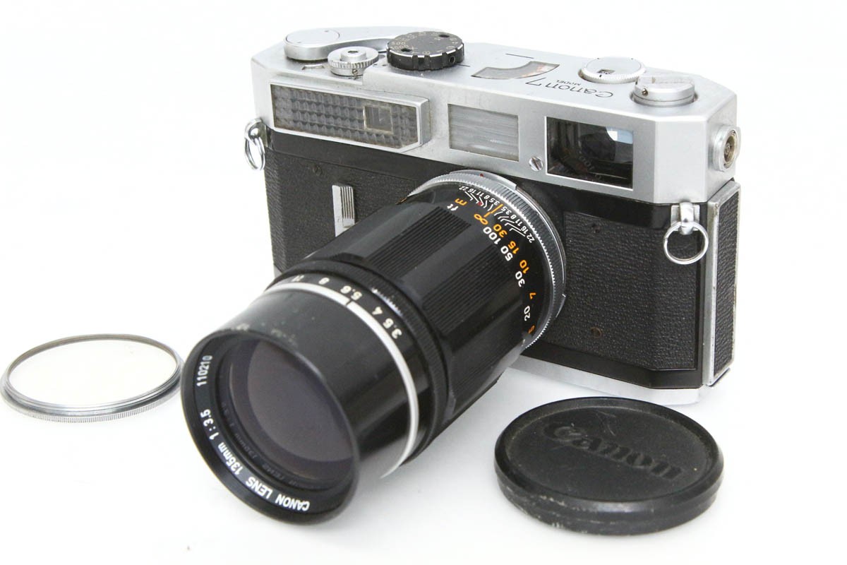 【中古】【ジャンク品】キヤノン CANON MODEL 7+135mmF3.5付き添い人 CA01-R5048-3U2B CANON キヤノン 写真フィルム写真機 35粍 レンジファインダーカメラ
