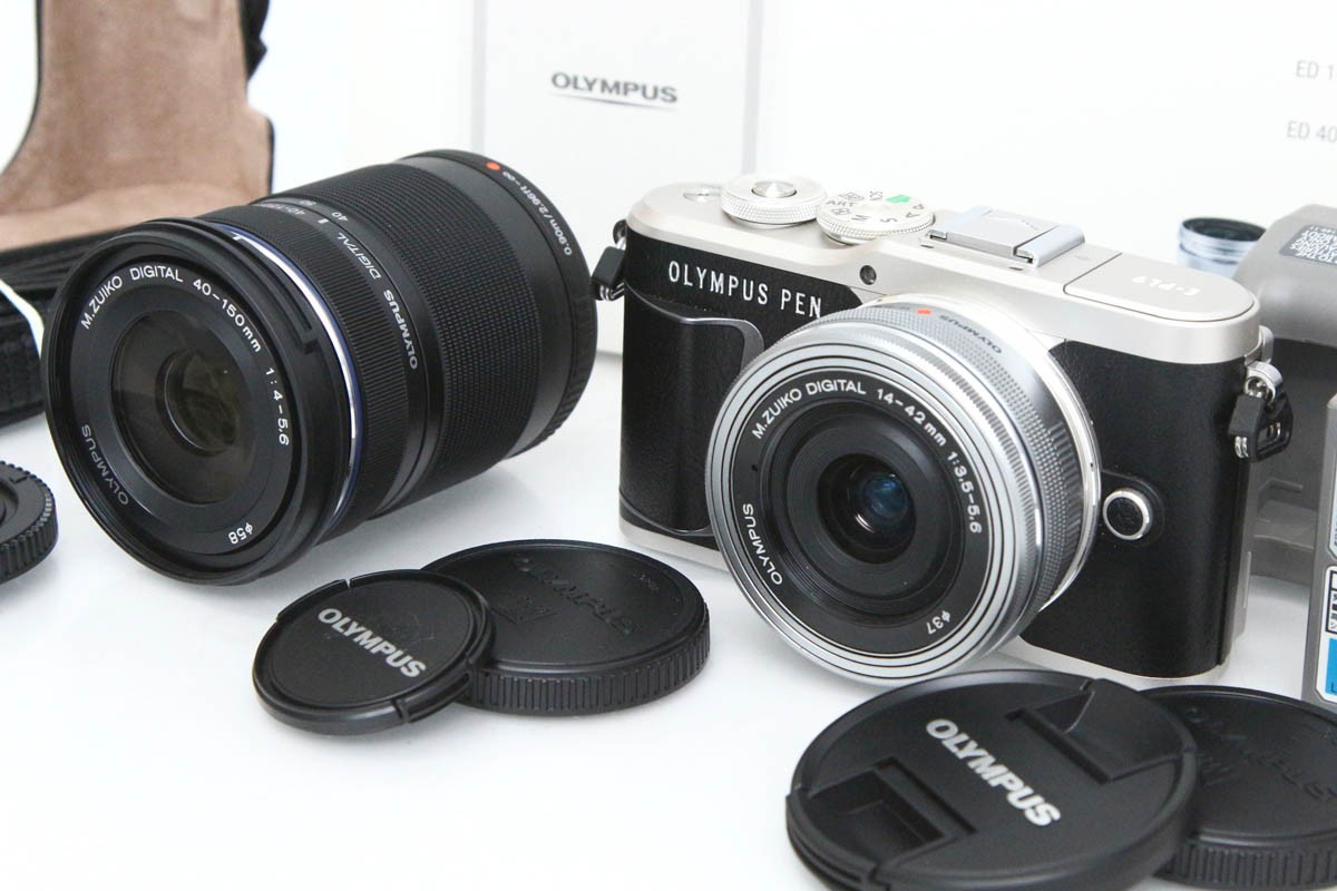 【中古】【美品】オリンパス OLYMPUS PEN E-PL9 EZダブルズームキット [黒いこと]（検知器洗い濯ぎ済み） CA01-R5203-3W4 オリンパス OLYMPUS PEN 銀鏡受け答え マイクロフォーサーズマウント 手ブレ手を加える 4K相応う
