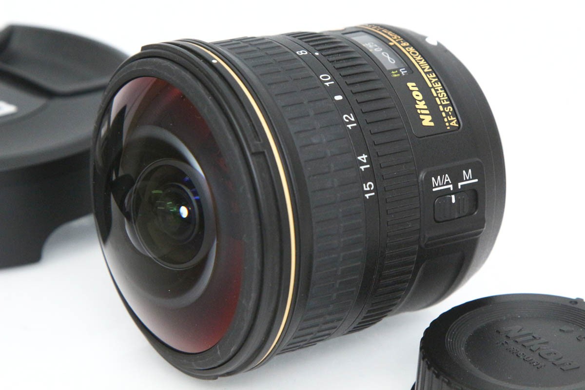 【中古】【美品】ニコン AF-S Fisheye NIKKOR 8-15粍 f/3.5-4.5E ED CA01-R5406-2N1C Nikon Fマウント フルサイズ 広角望遠レンズ 広角レンズ フィッシュアイ 中古
