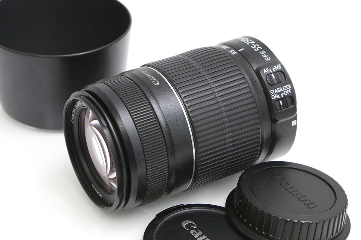【中古】【お買い得品】キヤノン EF-S55-250粍 F4-5.6 IS II CA01-B5909-3W1E CANON キヤノン EFマウント 望遠望遠レンズ AF APS-C 手ブレ手を加える