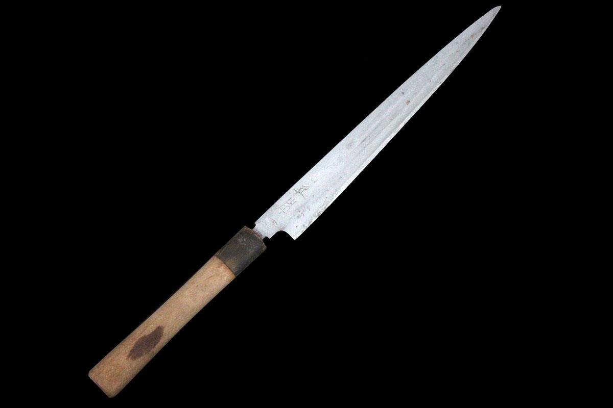【中古】【並品】原本総中央局 柳刃ごはん炊き 霞 九寸 朴柄 KN02-A10872-2L1C 刺身ごはん炊き 正夫 魚 柵 薄切 刃渡り長々しい 和ごはん炊き 中古