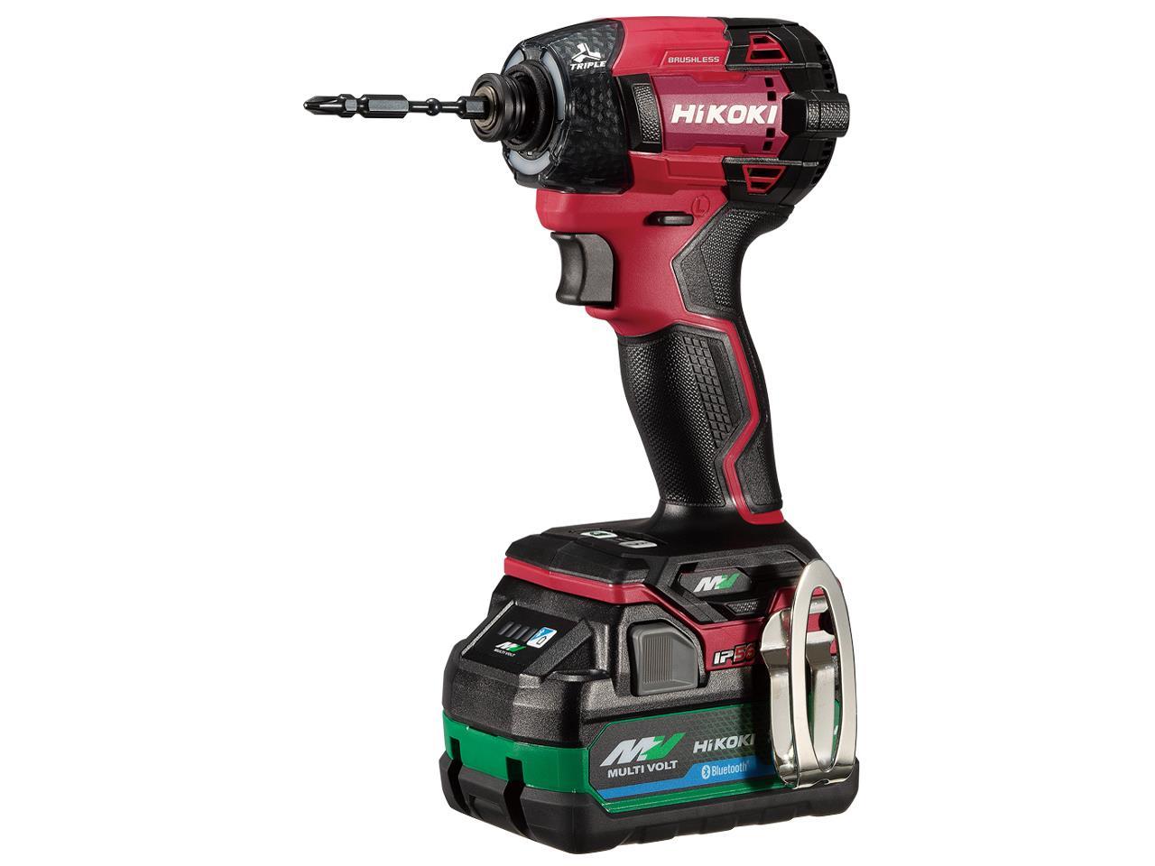 HiKOKI WH36DD (2XHRSZ) スコーピオンレッド マルチ雄螺子（36V）コードレスインパクトドライバ (乾電池2個、申し受ける器、容れもの付) BSL36A18BX 電動 物の具 殴ること 回転させる ねじ釘締め高 LEDともし火 防塵 防滴 リチウムイオン 殴ること ねじ締め高 花・ガーデン・DIY-穴あけ・締付工具-DIY・工具