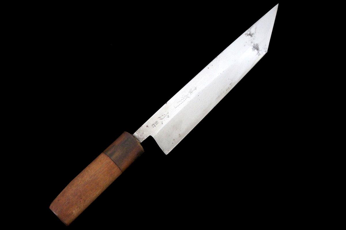 東源正信　裂き包丁　刃渡り17cm 楽天市場】【中古】【美品】正本 鰻裂包丁 江戸裂き 本焼 八寸