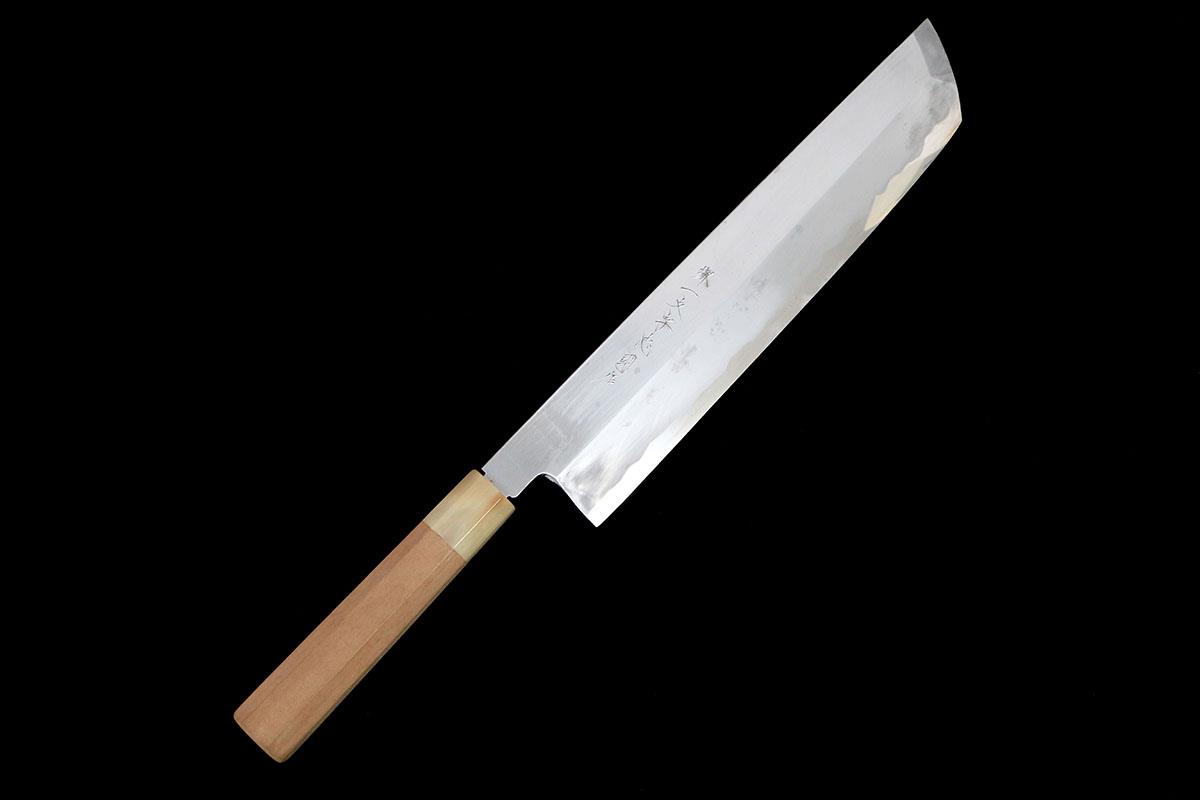 楽天市場】【中古】【極美品】堺末広 鎌型薄刃包丁 七寸半 本焼 黒檀柄