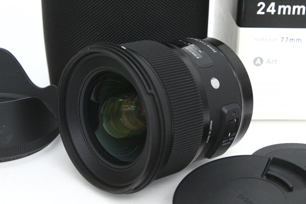 【中古】【美品】シグマ 24粍 F1.4 DG HSM [キヤノン用] CA01-R1980-2A3 シグマ SIGMA キヤノンEFマウント 単興味の中心 AF/MF フルサイズ 大差しわたし 広角
