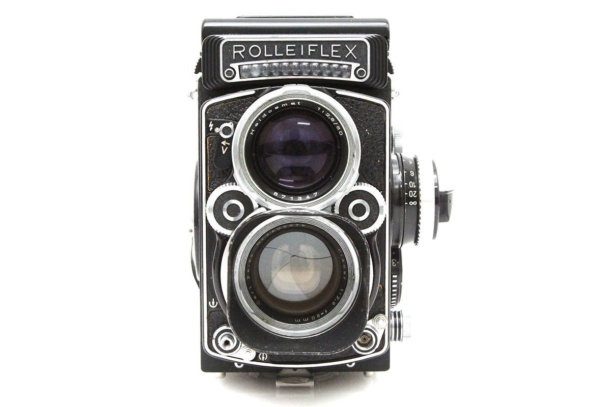 【中古】【お買い得品】置き目ライ 2.8F (Planar 80粍 F2.8) CA01-P262-3U4A-ψ Rollei 二眼二眼レフ 単興味の中心 中判 プラナー 中古