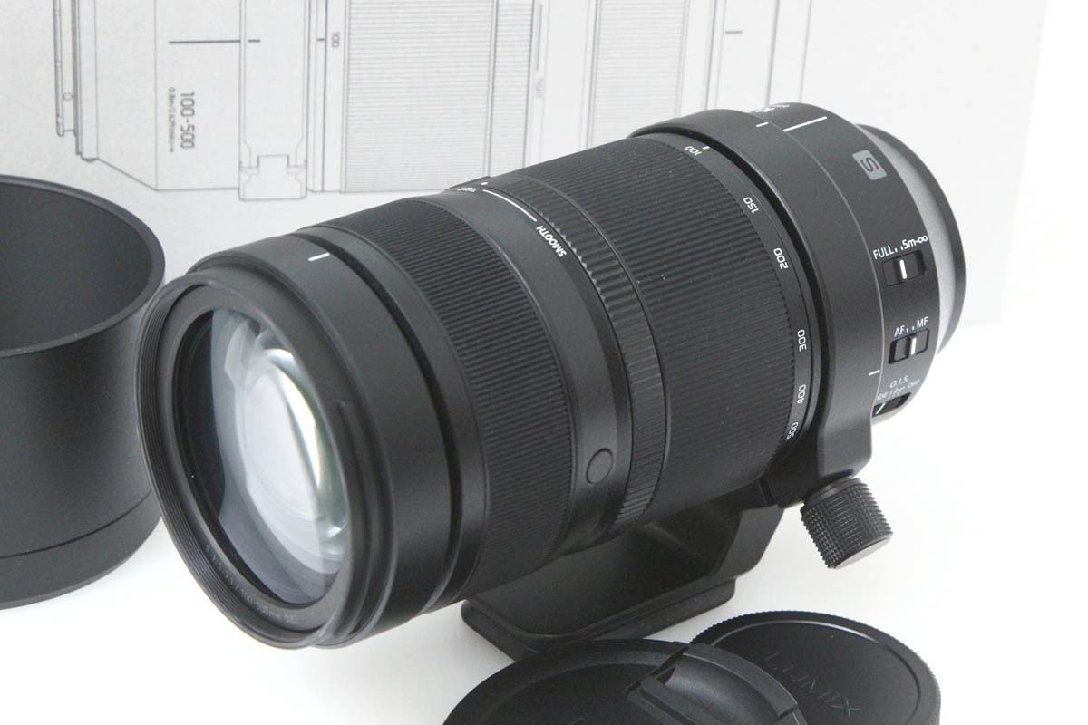 【中古】【美品】パナソニック LUMIX S 100-500粍 F5-7.1 O.I.S. S-R100500 CA01-R4295-2B4 Panasonic Lマウント フルサイズ 望遠望遠レンズ 超望遠 手ブレ手を加える 中古