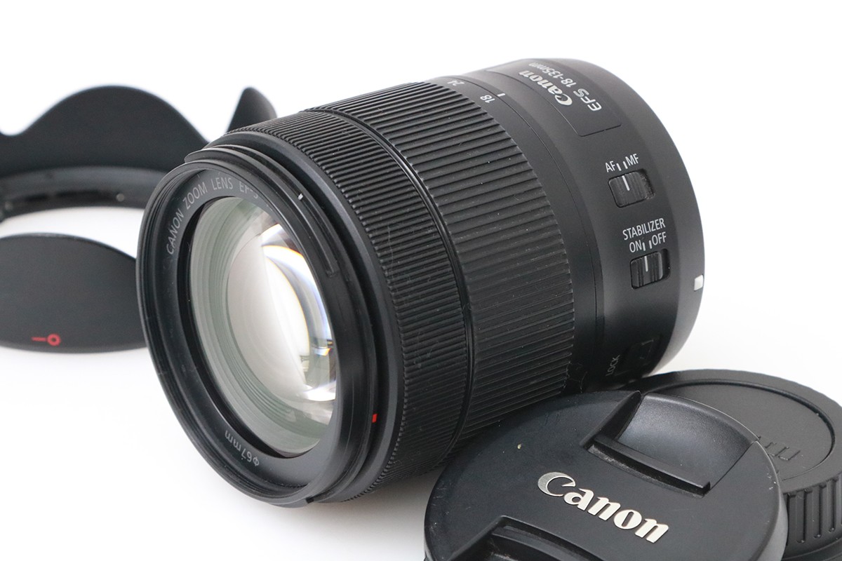 【中古】【並品】キヤノン EF-S18-135mm F3.5-5.6 IS USM CA01-M5751-2M3A CANON キヤノン EFマウント 標準ズーム AF/MF APS-C 手ブレ補正 高倍率