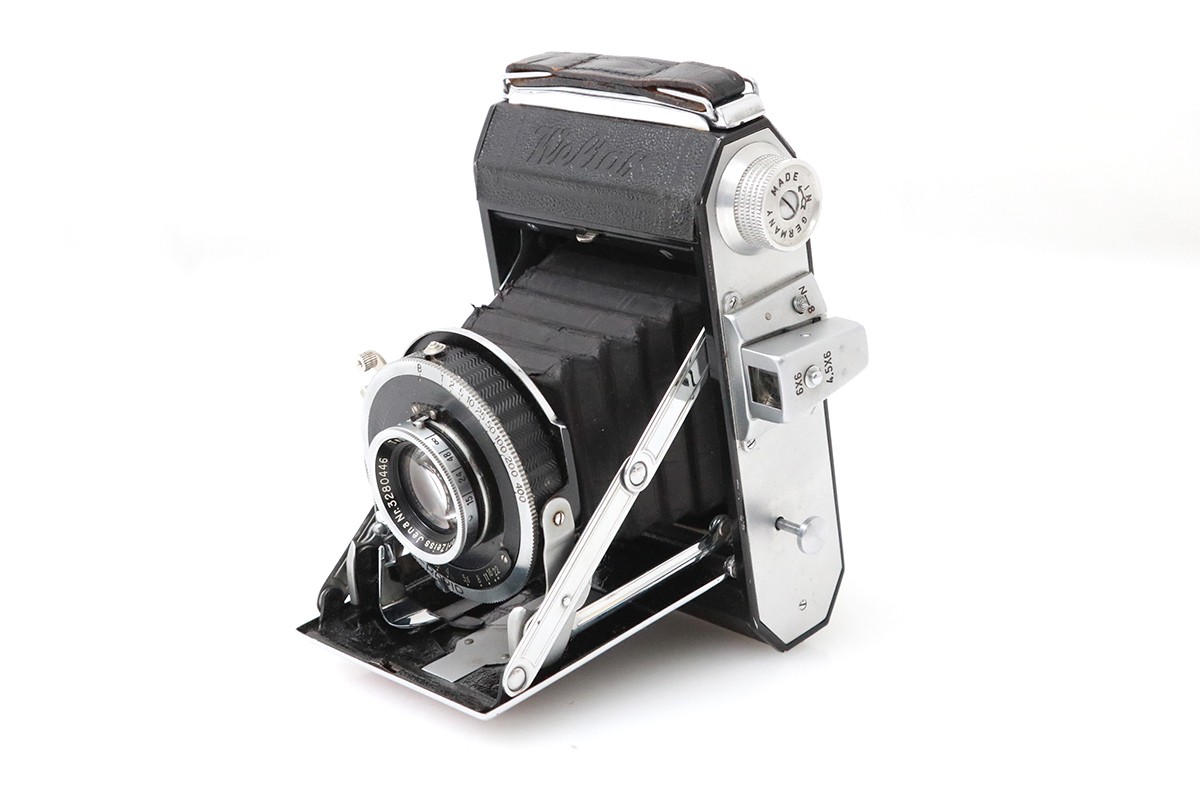 【中古】【ジャンク品】余分の物写真機製造会社 Welta Weltax 6x6 6x4.5 Carl Zeiss Jena Tessar 75粍 f/3.5 CA01-M5215-3U5B-ψ 古典派音楽写真機 蛇腹写真機