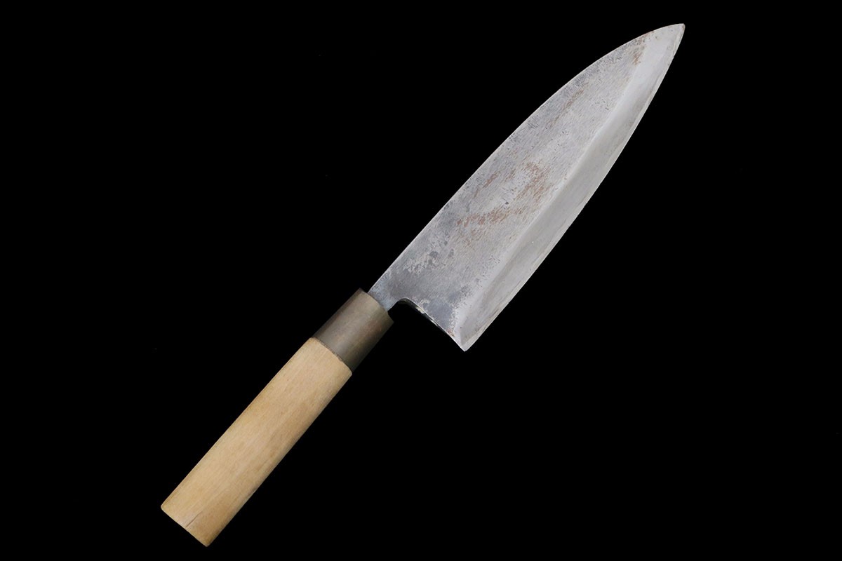 楽天市場】【中古】【美品】正千代 上 鰻裂包丁 江戸裂き 八寸 霞 青鋼