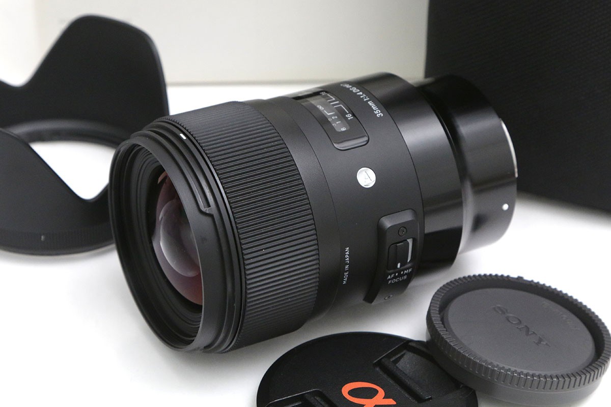 【中古】【美品】シグマ 35粍 F1.4 DG HSM [ソニーE用] CA01-B4218-2B3 SIGMA Eマウント フルサイズ 大差しわたし 広角 単興味の中心 中古 TV・オーディオ・カメラ-カメラ・ビデオカメラ・光学機器