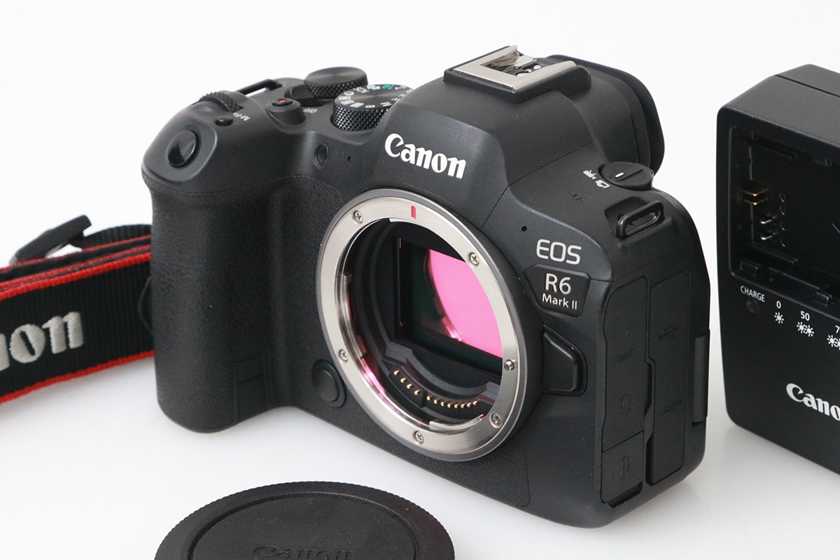 【中古】【並品】キヤノン EOS R6 Mark II 上半身 （感知器洗い濯ぎ済み） CA01-M5534-2S2 CANON キヤノン RFマウント 鏡鑑受け答え フルサイズ EOS 手ブレ手を加える 4K相応う ミラーレス一眼カメラ-TV・オーディオ・カメラ-カメラ・ビデオカメラ・光学機器
