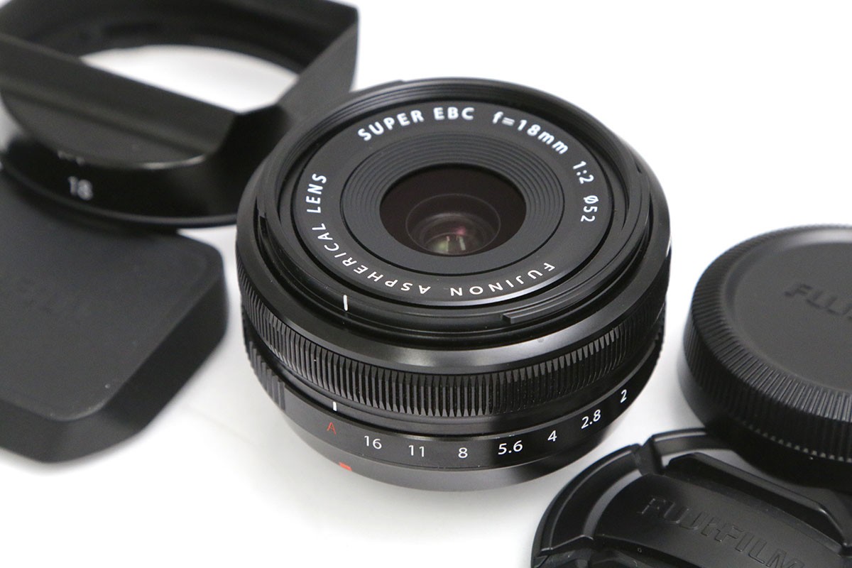 【中古】【良品】富士フイルム フジノンレンズ XF18mmF2 R CA01-B4640-2M7E FUJIFILM Xマウント APS-C 広角 単焦点 中古