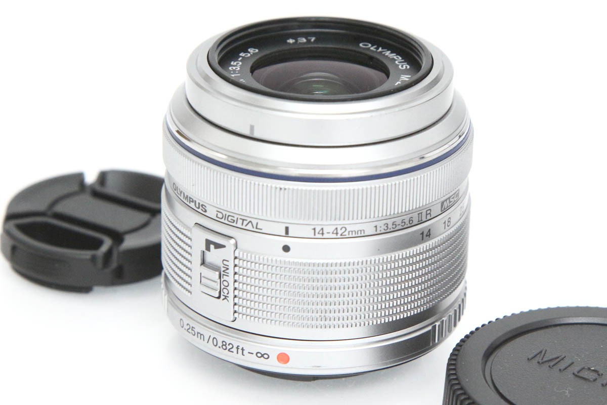 【中古】【お買い得品】オリンパス M.ZUIKO DIGITAL 14-42mm F3.5-5.6 II R シルバー CA01-R4302-2B2B OLYMPUS マイクロフォーサーズ 標準ズーム 中古
