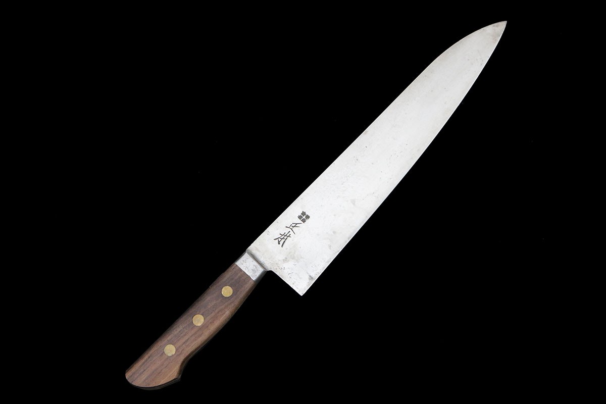【中古】【美品】原書 牛刀洋まかない方 270粍 最上 鍔付き添い人柄 KN02-B4809-2L1D 原書 牛刀洋まかない方 最上 鍔付き添い人柄