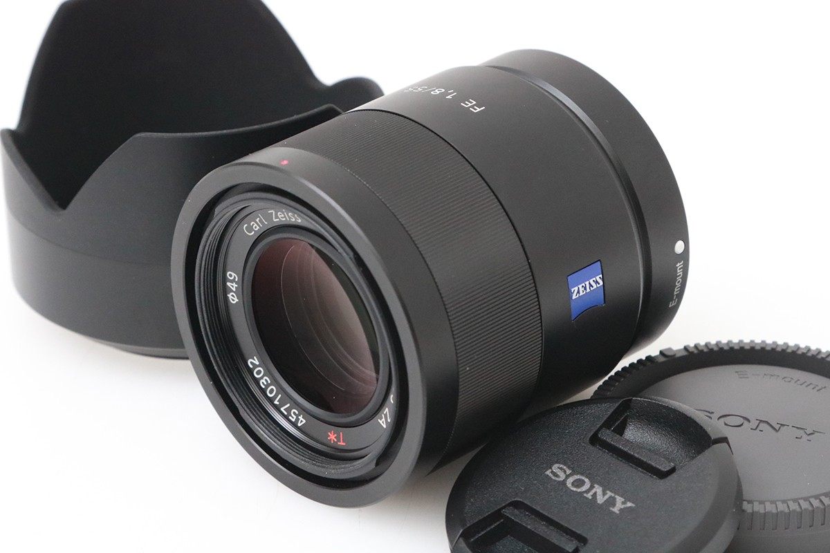 【中古】【美品】ソニー Sonnar T* FE 55粍 F1.8 ZA SEL55F18Z CA01-M5817-2M3C SONY Eマウント フルサイズ 大差しわたし 単興味の中心 中古