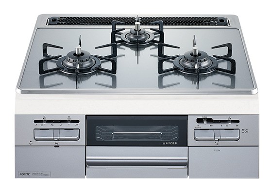 ノーリツ Fami N3WT7RWTNASI 都市ガス 75cm ビルトイン 3口 12A13A 水無し両面焼き 汁受け皿なし キッチン