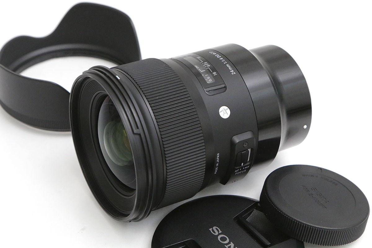 【中古】【美品】シグマ 24mm F1.4 DG HSM [ソニーE用] CA01-B5078-2M6D SIGMA Eマウント フルサイズ 大口径 広角 単焦点 中古
