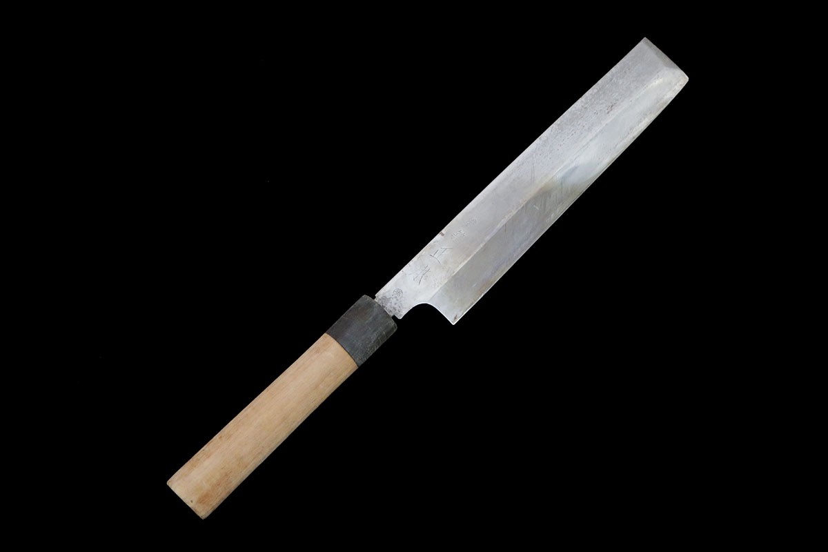 【中古】【良品】築原本 薄刃ごはん炊き 霞 七寸半 朴柄 KN02-B5189-2L1C 築原本 薄刃ごはん炊き 霞 七寸半 朴柄