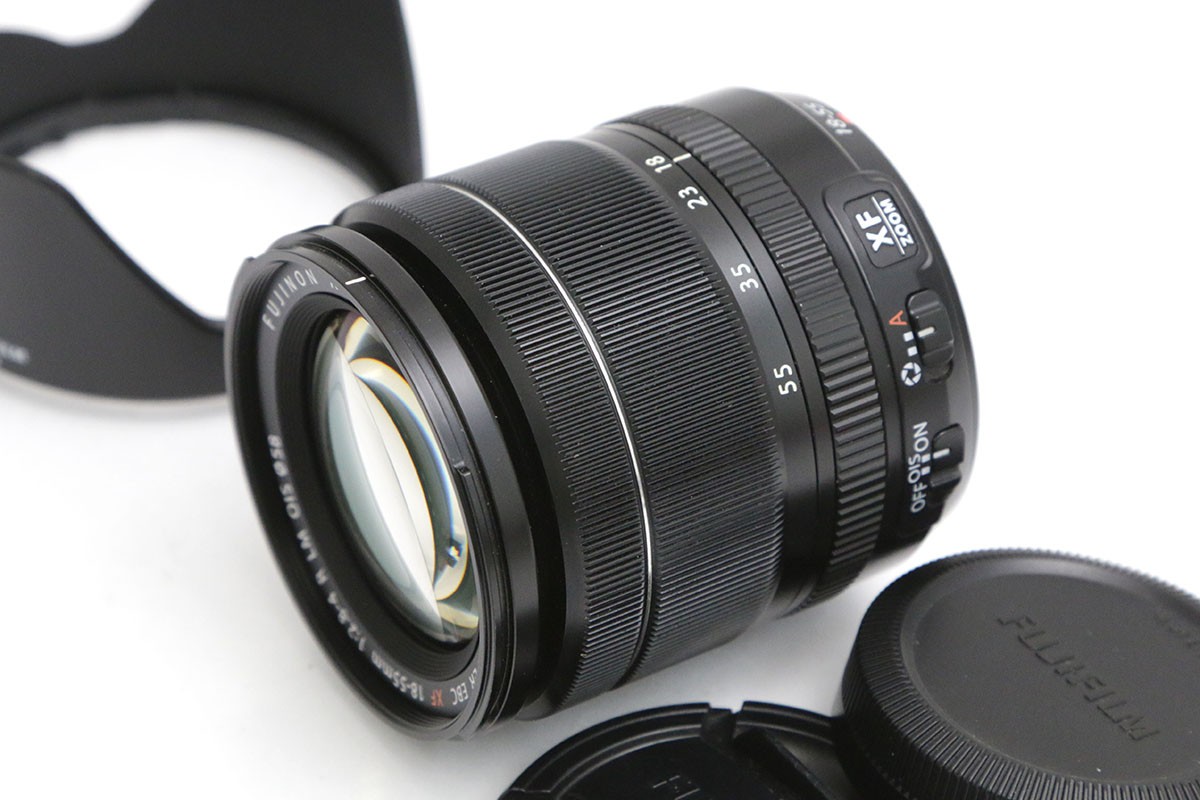 【中古】【良品】富士フイルム フジノンレンズ XF18-55mmF2.8-4 R LM OIS CA01-B5213-2N2C FUJIFILM Xマウント APS-C 標準ズーム 手ブレ補正 中古