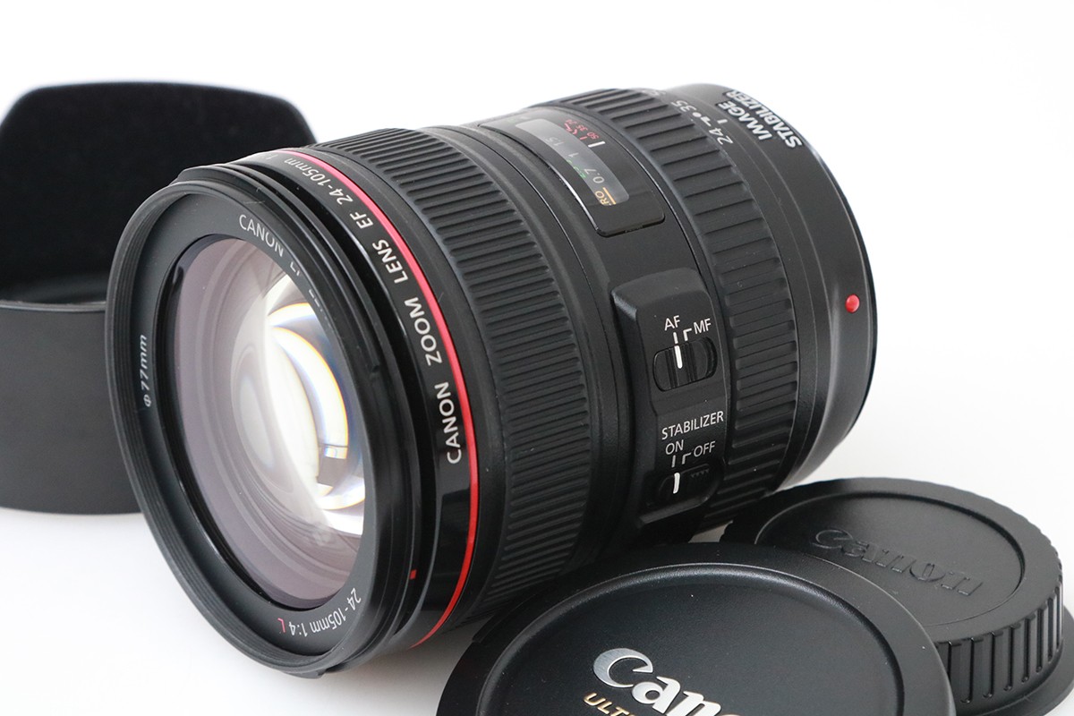 【中古】【良品】キヤノン EF24-105粍 F4L IS USM CA01-M6295-2B2B CANON キヤノン EFマウント 標準尺度望遠レンズ AF フルサイズ 手ブレ手を加える