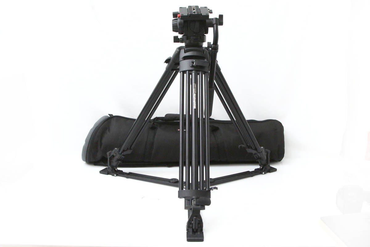 【中古】【並品】マンフロット 軽量ビデオ三脚 525MVB+519 CA01-R4891-3 Manfrotto アルミ 3段 雲台 中古