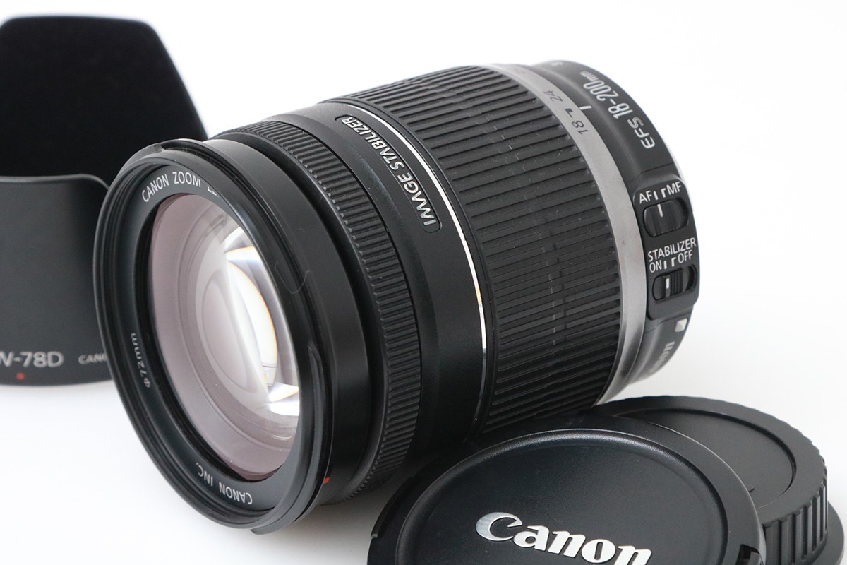 【中古】【お買い得品】キヤノン EF-S18-200mm F3.5-5.6 IS CA01-M6439-2M2C Canon EFマウント APS-C 標準ズーム 高倍率 手ブレ補正 中古｜アキバ流通プラス店