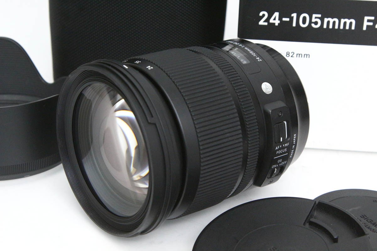【中古】【並品】シグマ 24-105粍 F4 DG os HSM [キヤノン用] CA01-R5056-2K4 SIGMA EFマウント フルサイズ 標準尺度望遠レンズ 手ブレ手を加える 中古