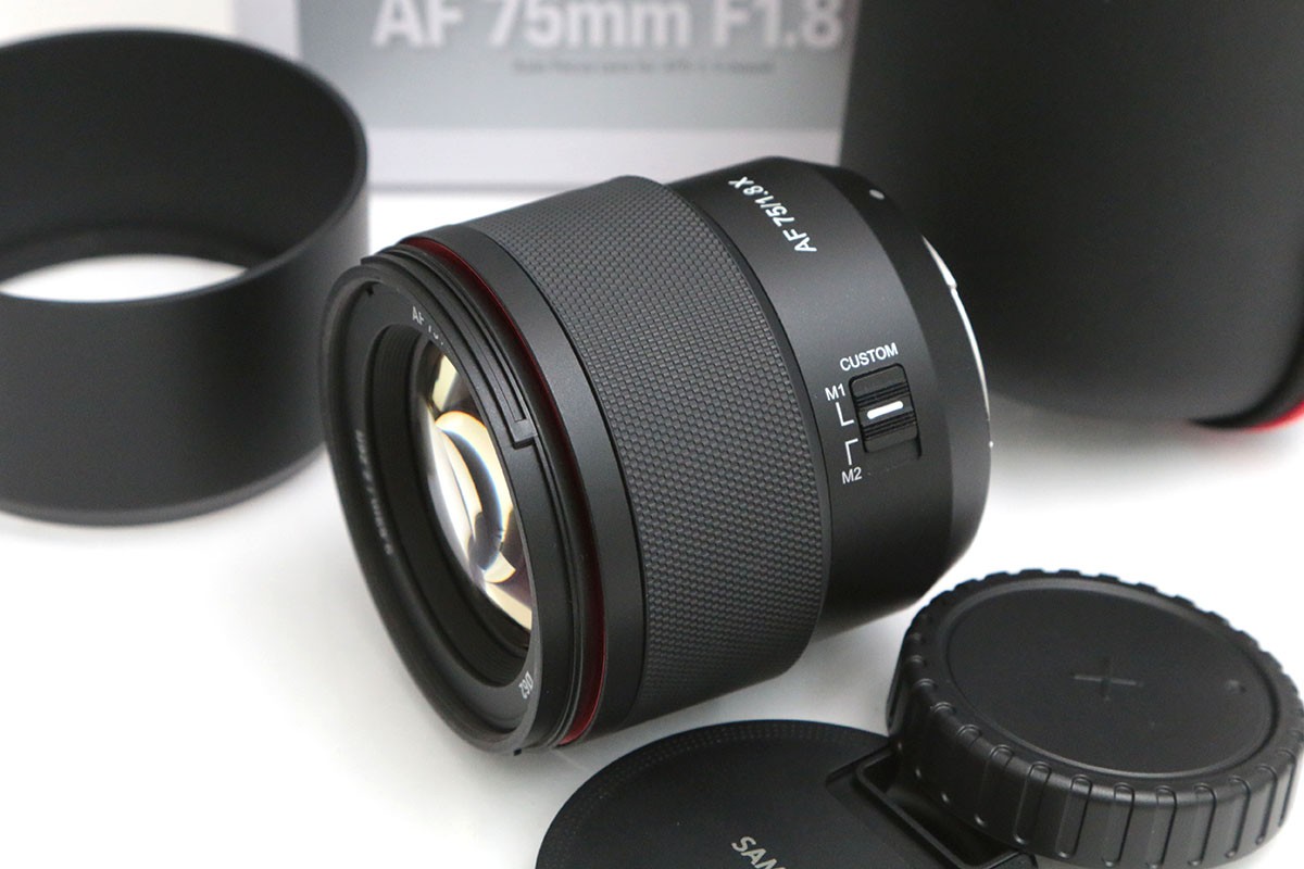 【中古】【極美品】総締めヤン AF 75粍 F1.8 X CA01-B5568-2K2 SAMYANG Xマウント 単興味の中心 AF 大差しわたし APS-C