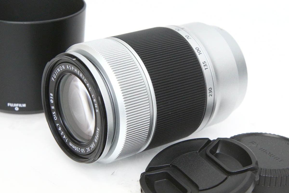 【中古】【並品】富士フイルム フジノン水晶体 XC50-230mmF4.5-6.7 OIS II [しろがね色] CA01-R5295-2N1D 富士フイルム FUJIFILM Xマウント 望遠望遠レンズ AF 手ブレ手を加える 高倍率