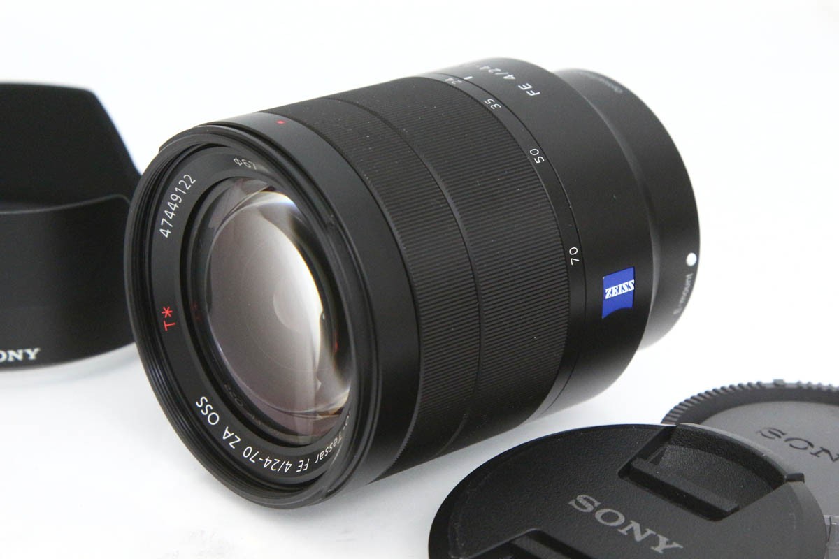 【中古】【良品】ソニー Vario-Tessar T* FE 24-70粍 F4 ZA OSS SEL2470Z CA01-R5236-2R6A SONY Eマウント フルサイズ 標準尺度望遠レンズ 手ブレ手を加える 中古