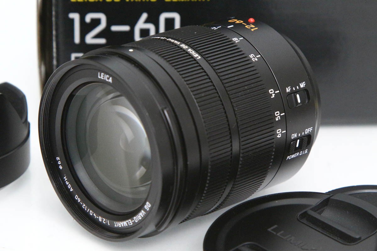 【中古】【並品】パナソニック LEICA DG VARIO-ELMARIT 12-60粍/F2.8-4.0 ASPH./POWER O.I.S. H-ES12060 CA01-R5224-3X1 Panasonic マイクロフォーサーズ 標準尺度望遠レンズ 手ブレ手を加える 中古