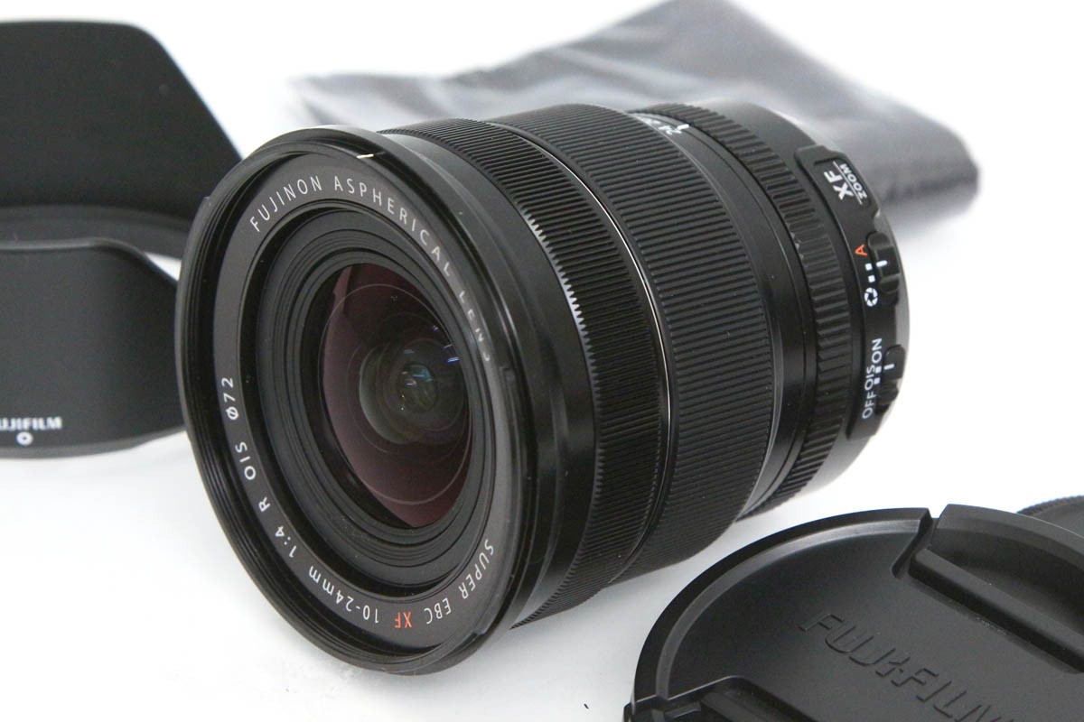 【中古】【良品】富士フイルム フジノン水晶体 XF10-24mmF4 R OIS CA01-R5348-2B2B FUJIFILM Xマウント APS-C 広角望遠レンズ 超広角 手ブレ手を加える 中古