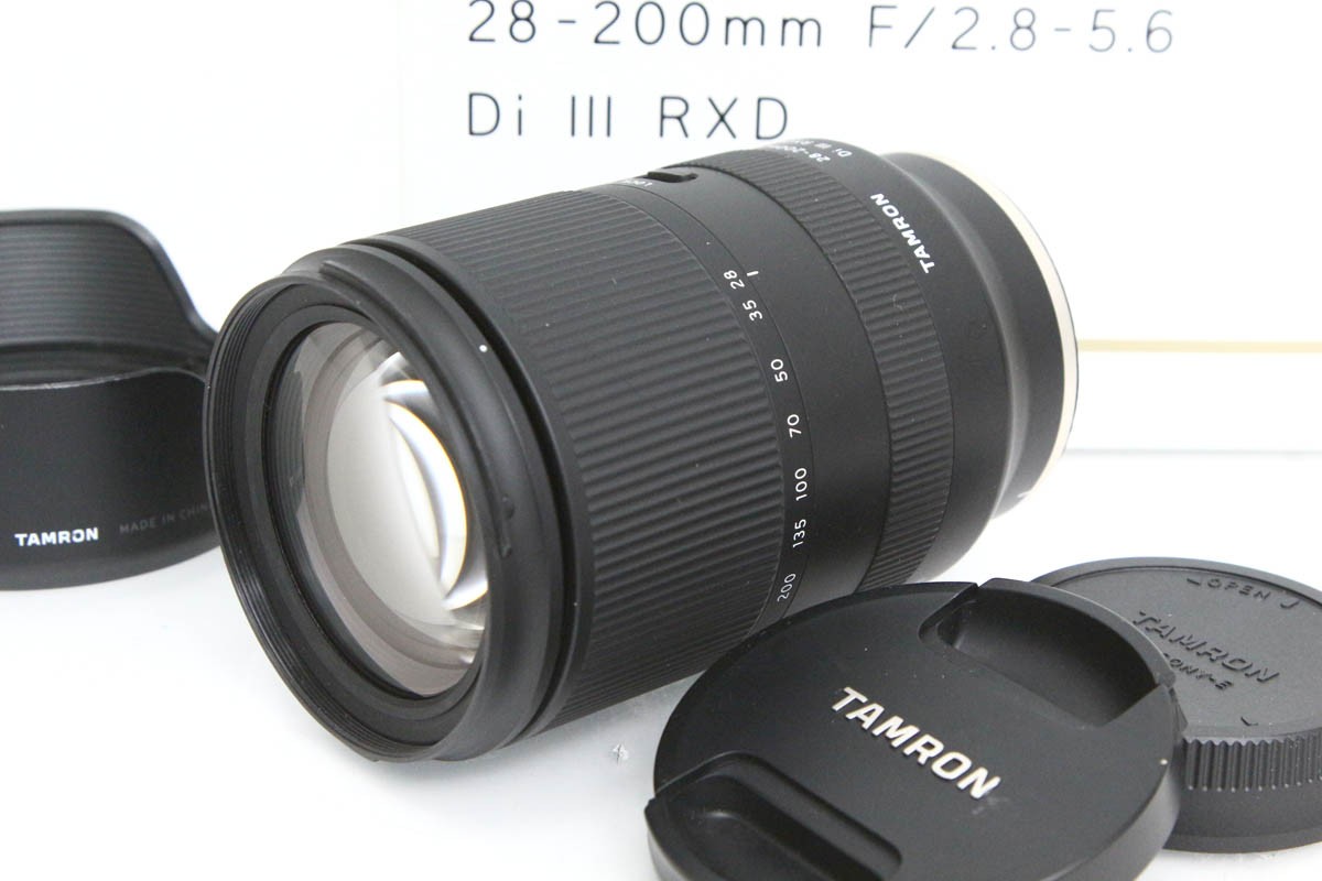 【中古】【良品】タムロン 28-200粍 F/2.8-5.6 Di III RXD (Model A071) CA01-R5355-3X3 TAMRON Eマウント フルサイズ 判定基準望遠レンズ 高倍率 中古