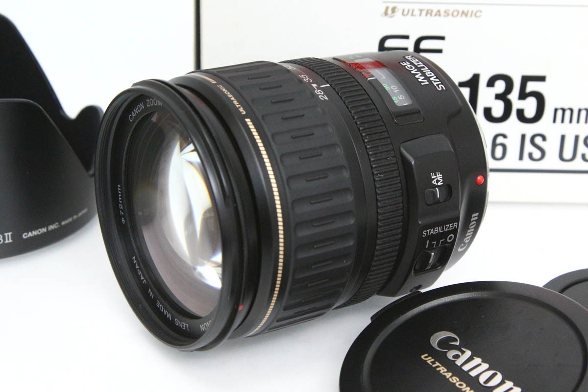 【中古】【並品】キヤノン EF28-135粍 F3.5-5.6 IS USM CA01-R5362-3Y4 Canon EFマウント フルサイズ 判定基準望遠レンズ 手ブレ手を加える 中古