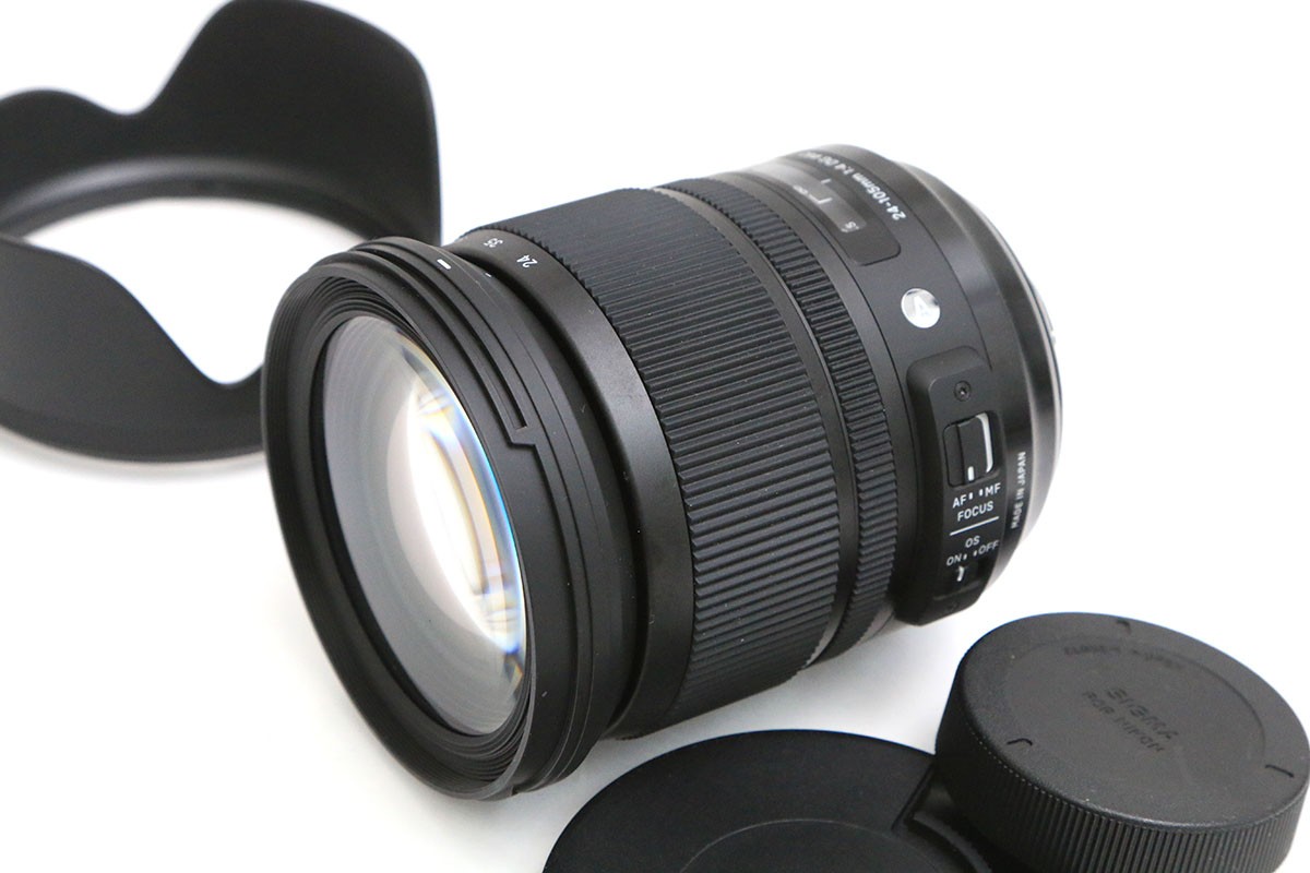 【中古】【良品】シグマ 24-105粍 F4 DG os HSM [ニコン用] CA01-B5759-2M4 SIGMA Fマウント フルサイズ 標準尺度望遠レンズ 手ブレ手を加える 中古