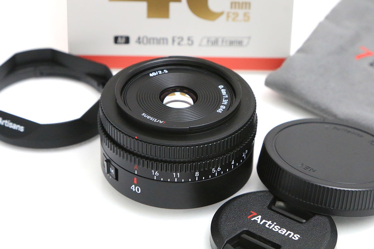 【中古】【美品】7Artisans 7Artisans 40粍 F2.5 AF 7A-40F25AF-FF-E-B CA01-B5778-2N3 七細工人 α Eマウント 単興味の中心 AF/MF フルサイズ