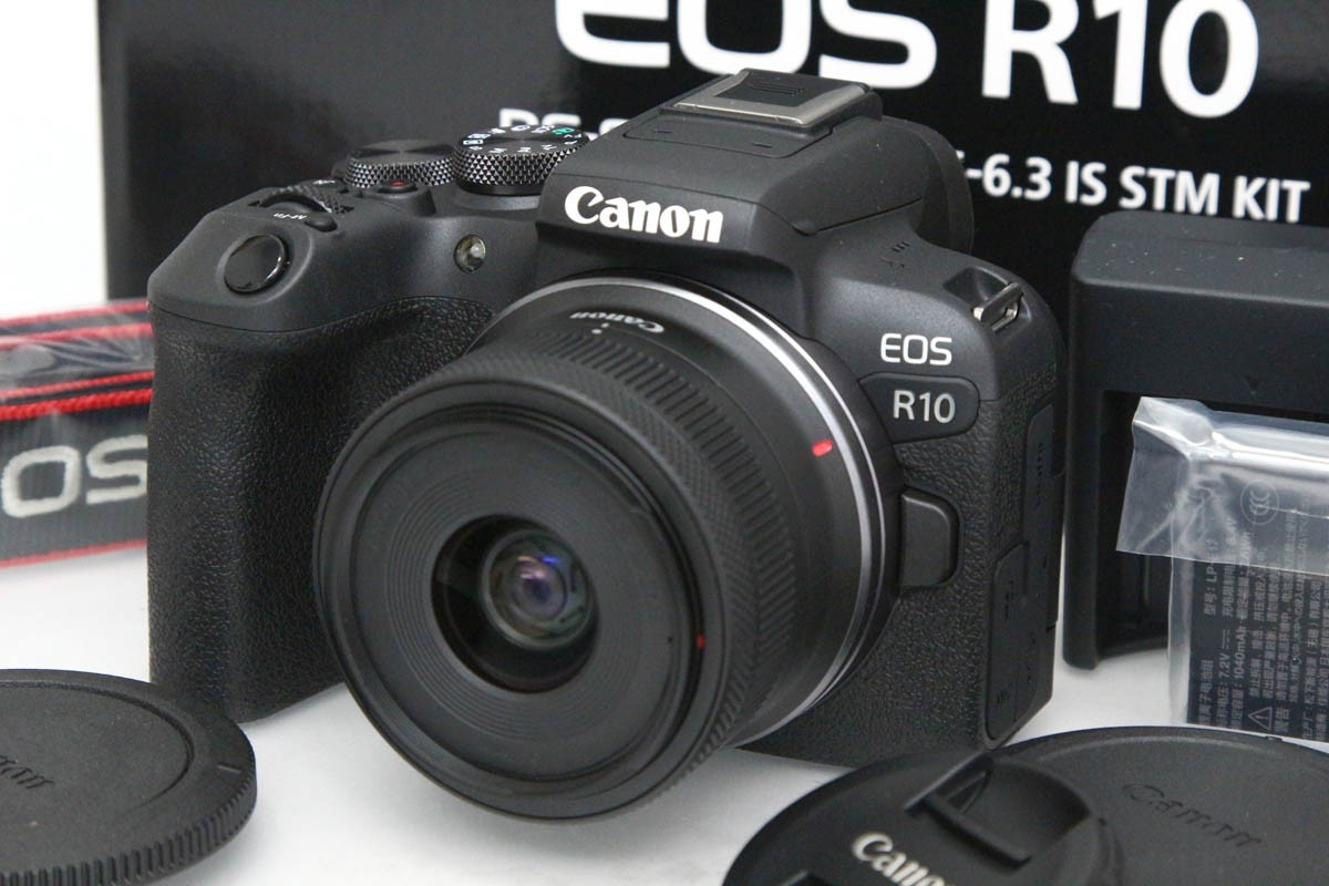 【中古】【極美品】キヤノン EOS R10 RF-S18-45 IS STM 水晶体一揃いの道具 CA01-R5507-2K1 CANON キヤノン RFマウント 鏡鑑受け答え APS-C EOS 4K相応う