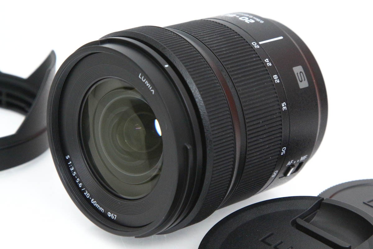 【中古】【美品】パナソニック LUMIX S 20-60粍 F3.5-5.6 S-R2060 CA01-R5514-2J3 パナソニック Panasonic LUMIX ライカLマウント 判定基準望遠レンズ AF/MF フルサイズ