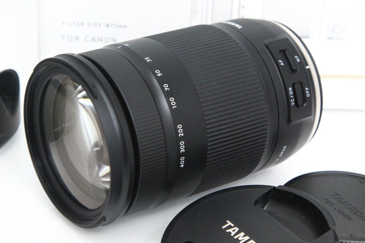 【中古】【並品】タムロン 18-400粍 F/3.5-6.3 Di II VC HLD (Model B028) [キヤノン用] CA01-R5631-2R7 TAMRON タムロン キヤノンEFマウント 望遠望遠レンズ AF/MF APS-C 手ブレ手を加える 高倍率