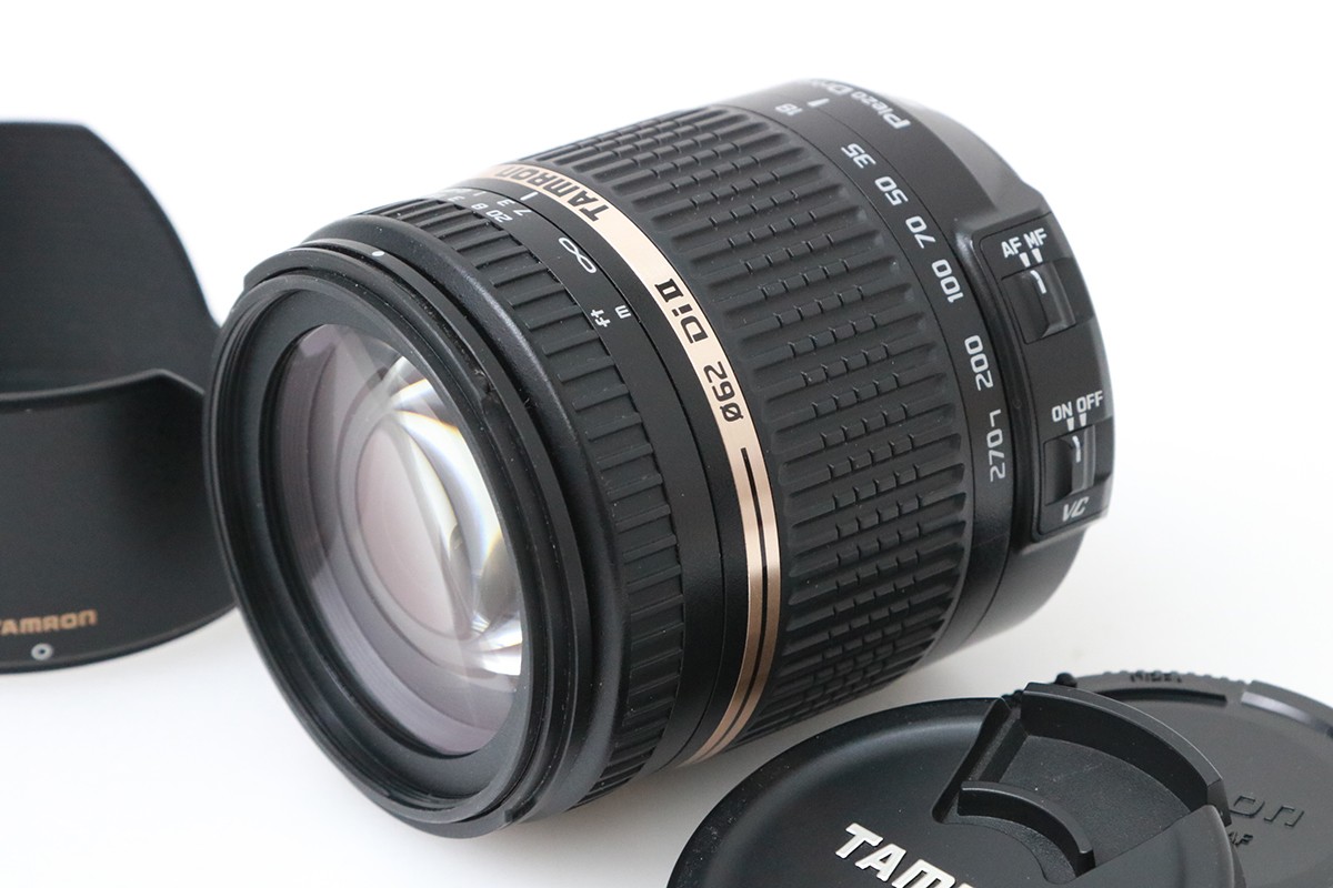 【中古】【並品】タムロン 18-270粍 F/3.5-6.3 Di II VC PZD (Model B008) [ニコン用] CA01-M6776-2M6A TAMRON タムロン ニコンFマウント 標準尺度望遠レンズ AF APS-C 手ブレ手を加える 高倍率