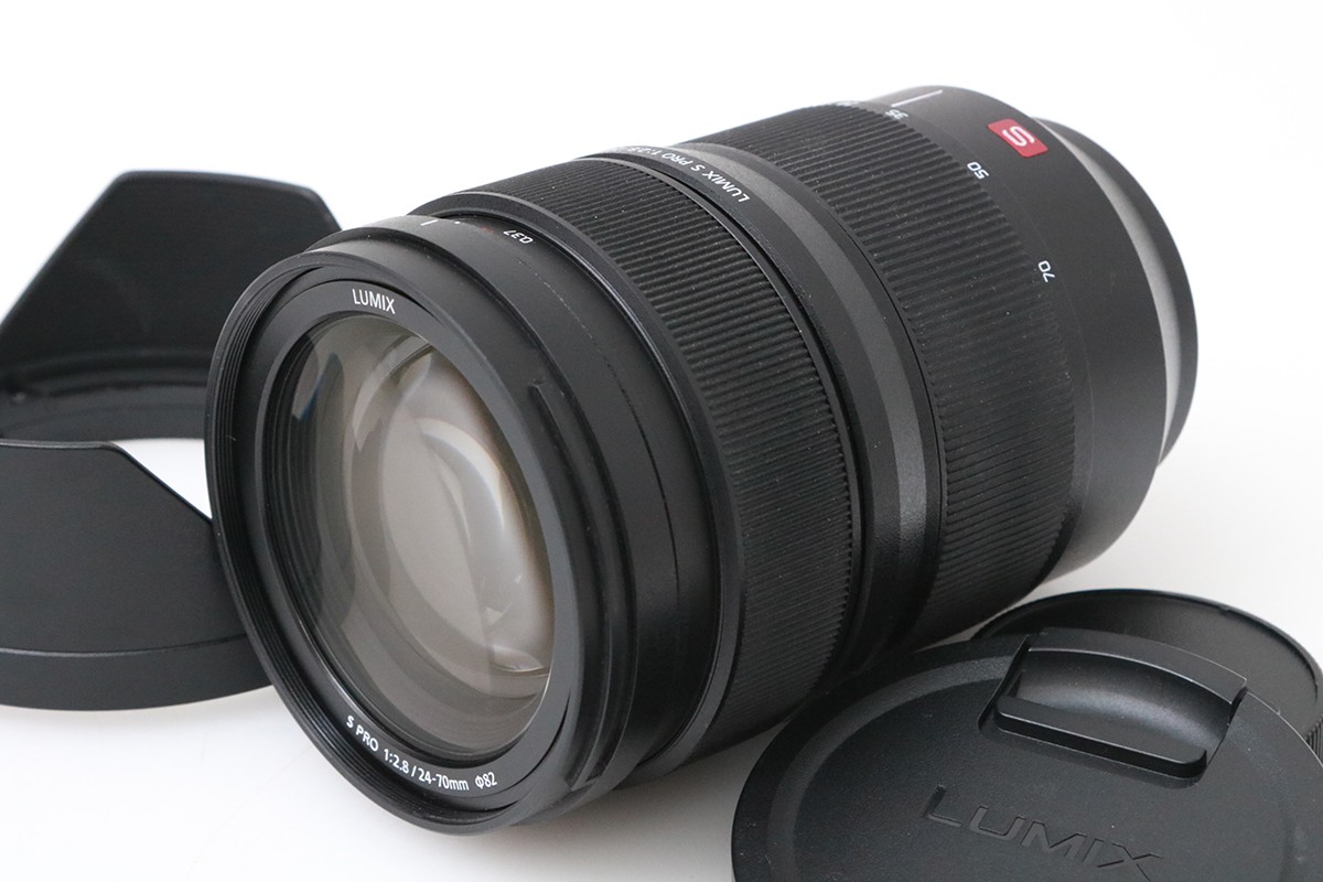 【中古】【良品】パナソニック LUMIX S PRO 24-70 粍 F2.8 S-E2470 CA01-M6821-2A1A Panasonic Lマウント フルサイズ 大差しわたし 標準尺度望遠レンズ 中古