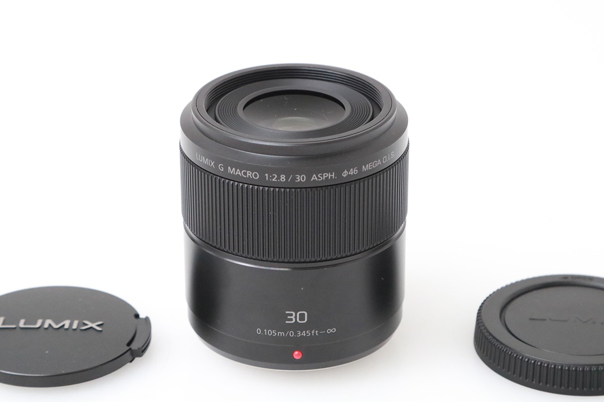 【中古】【美品】パナソニック LUMIX G MACRO 30粍/F2.8 ASPH./MEGA O.I.S. H-HS030 CA01-M6828-2M1A Panasonic マイクロフォーサーズ 単興味の中心 手ブレ手を加える マクロ命令水晶体 中古