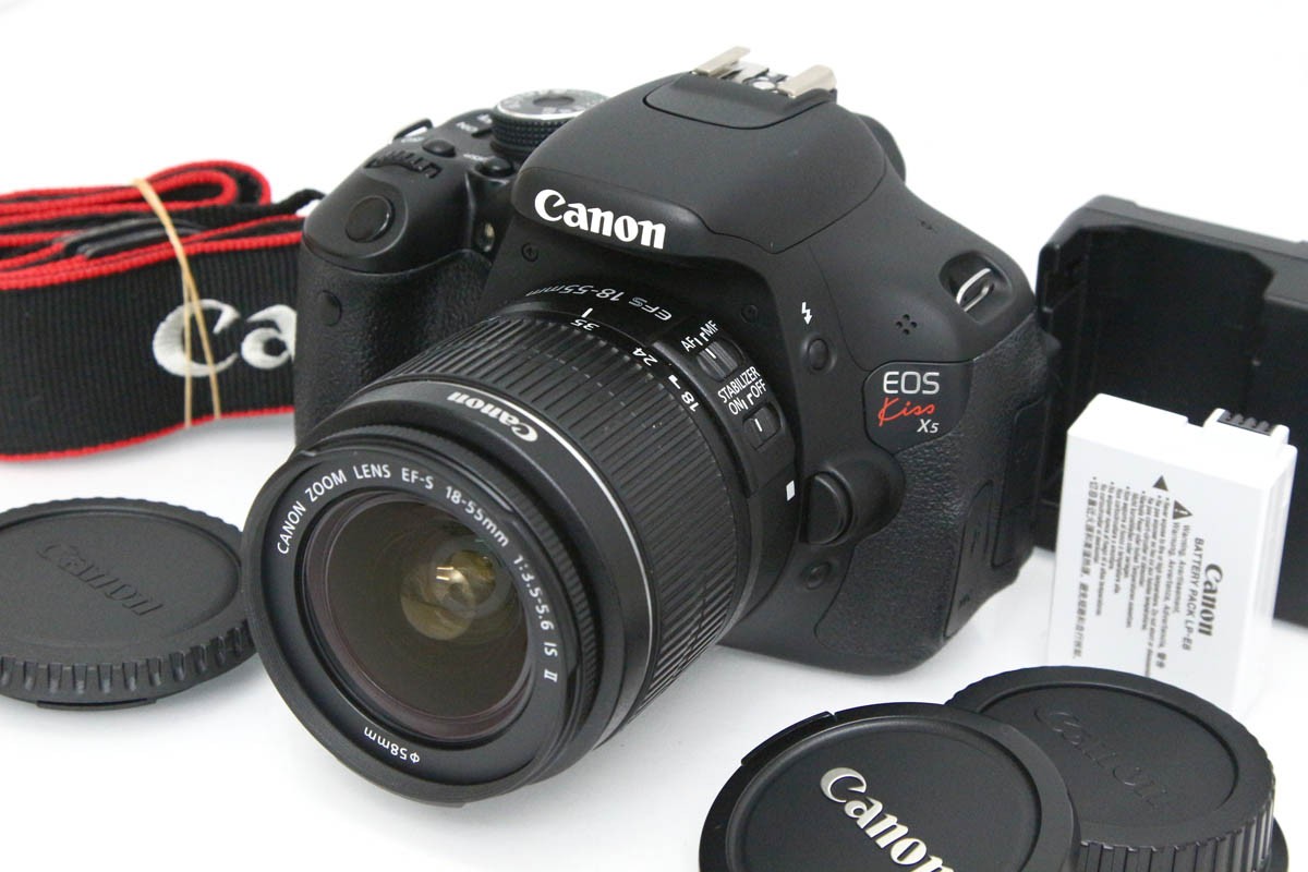 【中古】【良品】キヤノン EOS Kiss X5 EF-S18-55 IS II 水晶体一揃いの道具 CA01-R5751-3Y1B CANON キヤノン EFマウント EOS 一眼二眼レフ APS-C