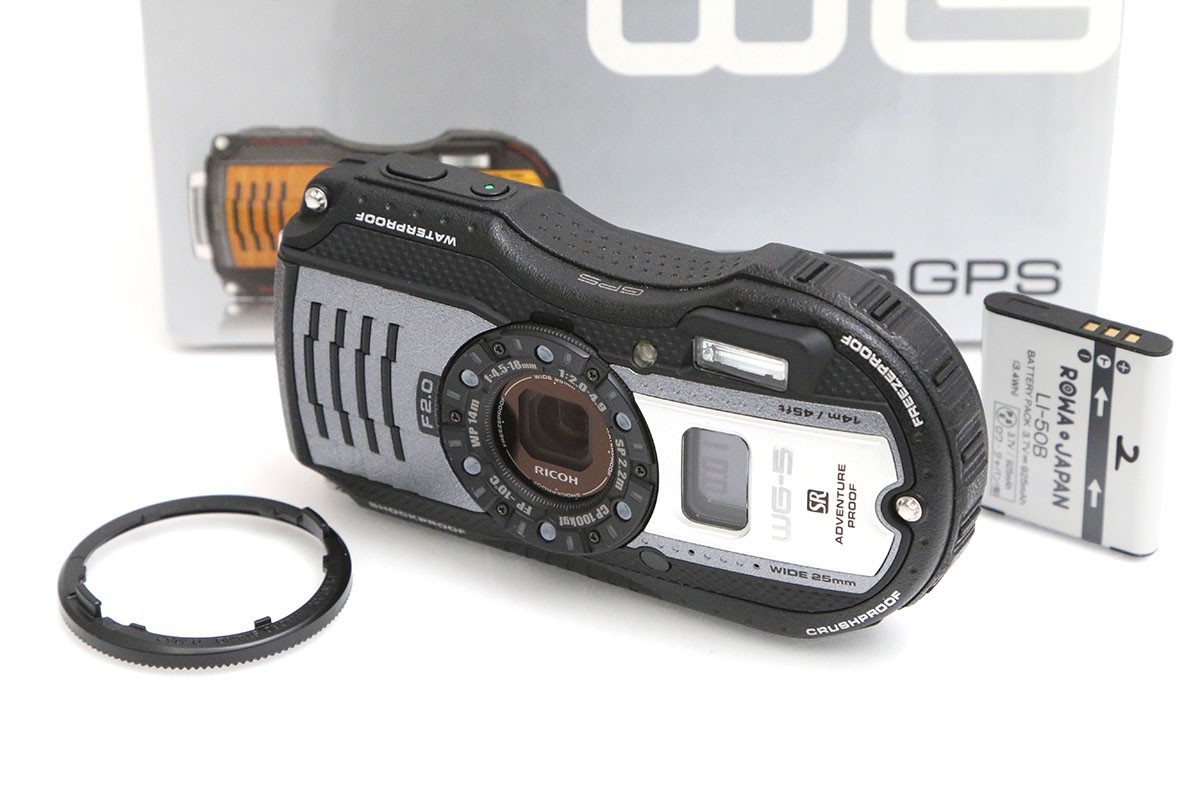 【中古】【良品】リコー RICOH WG-5 GPS [ガンメタリック] CA01-B6316-2P4 デジカメ コンデジ 光学ズーム 手ブレ補正 中古｜アキバ流通プラス店