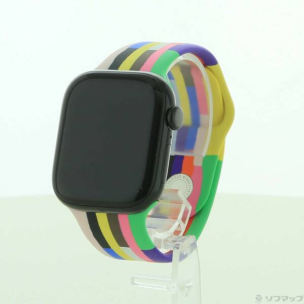 【中古】Apple(アップル) Apple Watch Series 10 GPS 42mm ジェットブラックアルミニウムケース プライドエディションスポーツバンド 【295-ud】