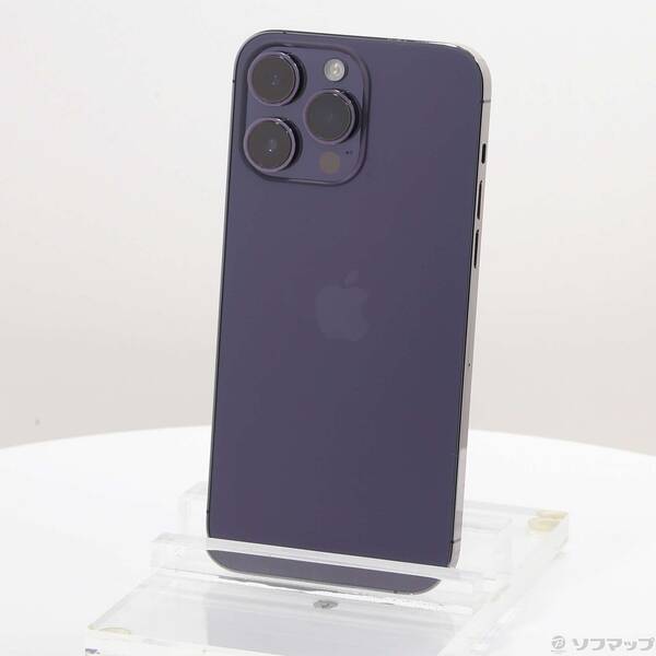 【中古】Apple(アップル) iPhone14 Pro Max 128GB ディープパープル MQ993J／A SIM無償性 【262-ud】