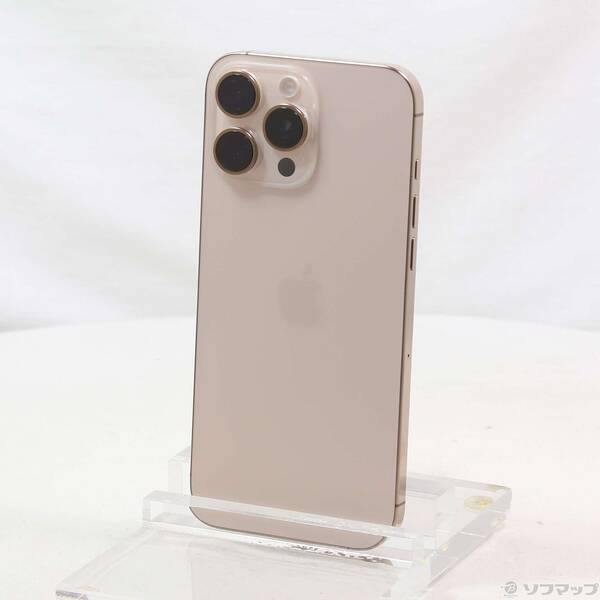 【中古】Apple(アップル) iPhone16 Pro Max 256GB デザートチタニウム 3N530J／A SIMフリー 【297-ud】